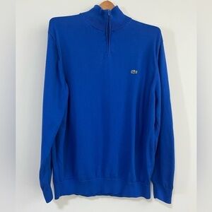 Lacoste Men’s Half Zip Sweater. Excellent Condition. Size XL